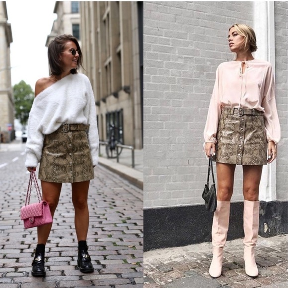 Zara Dresses & Skirts - Zara snake print skirt